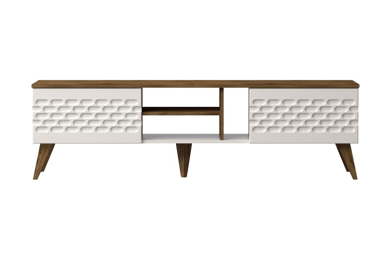 Hejde TV-Bord 180 cm - Hvid/brun - Møbler - TV borde & mediemøbler - TV-borde