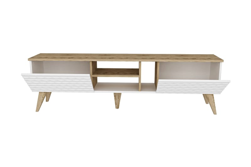 Hejde TV-Bord 180 cm - Hvid/brun - Møbler - TV borde & mediemøbler - TV-borde