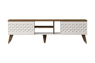 Hejde TV-Bord 180 cm - Hvid/brun - Møbler - TV borde & mediemøbler - TV-borde