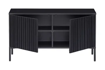 Hemlinge Gulvstående Tv-bord 100 cm med Opbevaring i Fyr - Sort - Møbler - TV borde & mediemøbler - TV-borde