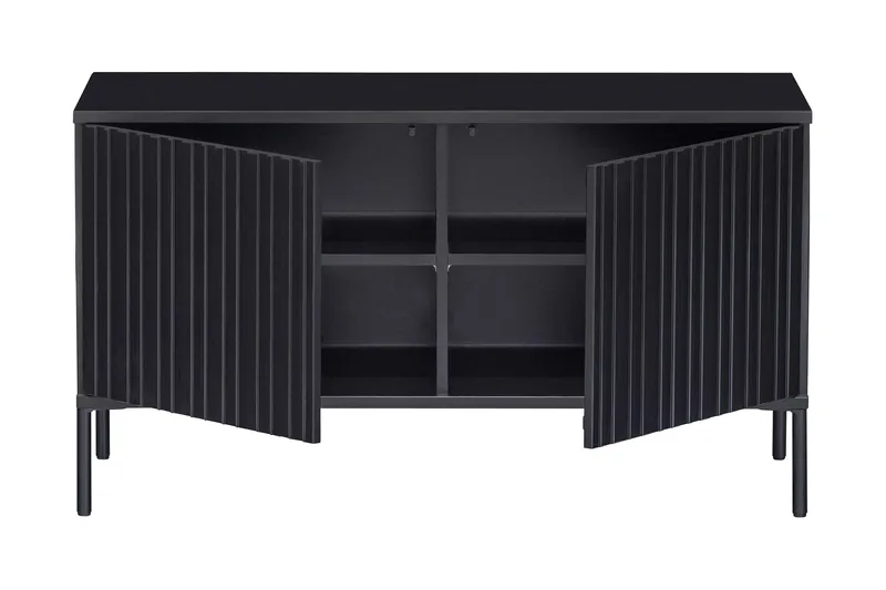 Hemlinge Gulvstående Tv-bord 100 cm med Opbevaring i Fyr - Sort - Møbler - TV borde & mediemøbler - TV-borde