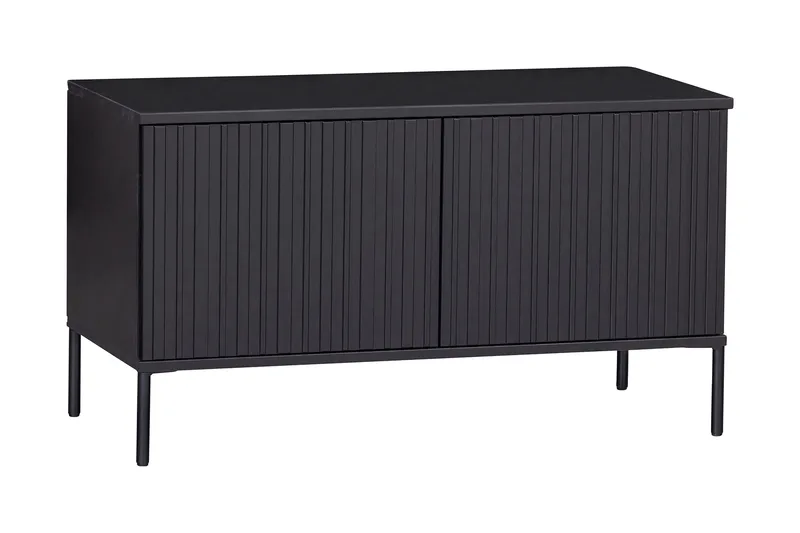 Hemlinge Gulvstående Tv-bord 100 cm med Opbevaring i Fyr, Sort