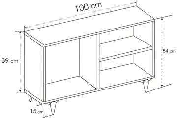 Hensiek TV-Bord 100 cm - Træ/Natur - Møbler - TV borde & mediemøbler - TV-borde