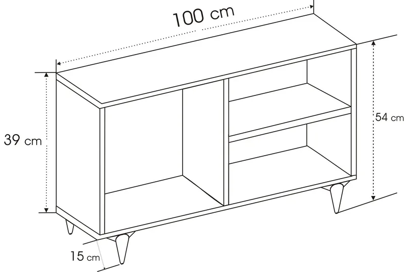 Hensiek TV-Bord 100 cm - Træ/Natur - Møbler - TV borde & mediemøbler - TV-borde