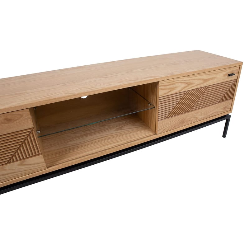 TV-bord HOME4YOU Cindy 180x40x55 cm MDF eg - lys eg - Møbler - TV borde & mediemøbler - TV-borde