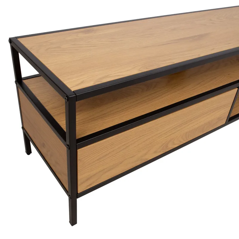 TV-bord HOME4YOU Hedvig 120x33x40 cm Ask/Sort - ask/sort - Møbler - TV borde & mediemøbler - TV-borde