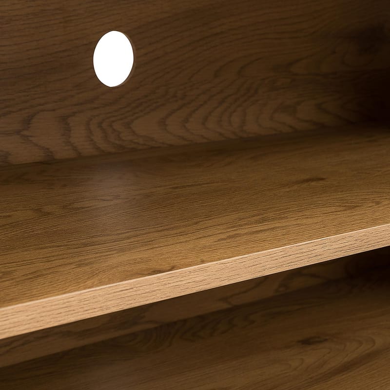 TV-bord HOME4YOU Sacha 180x40x43 cm melamin med egetræsbark - melamin med egebark - Møbler - TV borde & mediemøbler - TV-borde