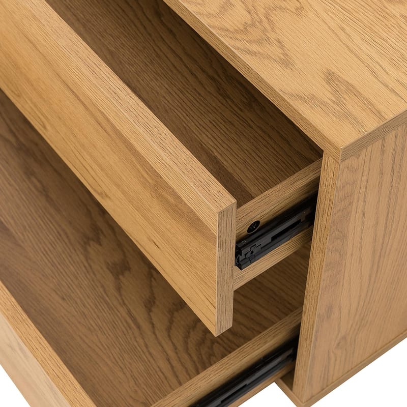 TV-bord HOME4YOU Sacha 180x40x43 cm melamin med egetræsbark - melamin med egebark - Møbler - TV borde & mediemøbler - TV-borde