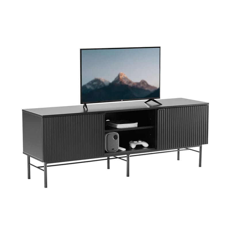 TV-bord HOME4YOU Sequence 150x40x55 cm Sort - sort - Møbler - TV borde & mediemøbler - TV-borde
