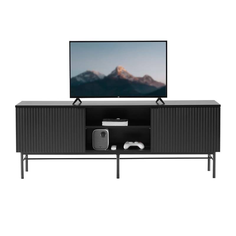 TV-bord HOME4YOU Sequence 150x40x55 cm Sort - sort - Møbler - TV borde & mediemøbler - TV-borde