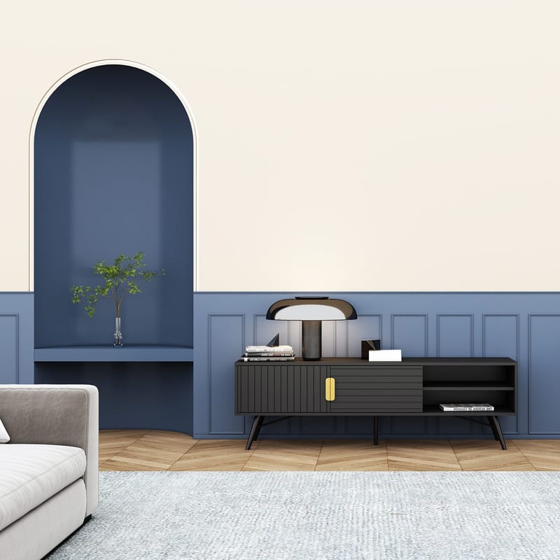 TV-bord HOME4YOU Pixar 150x40x50 cm Sort - sort - Møbler - TV borde & mediemøbler - TV-borde