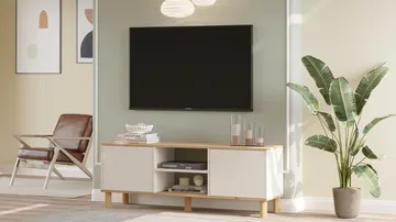 TV-bord Homitis Alston (160 x 59,1 x 40 cm) Eg cashmere - Møbler - TV borde & mediemøbler - TV-borde
