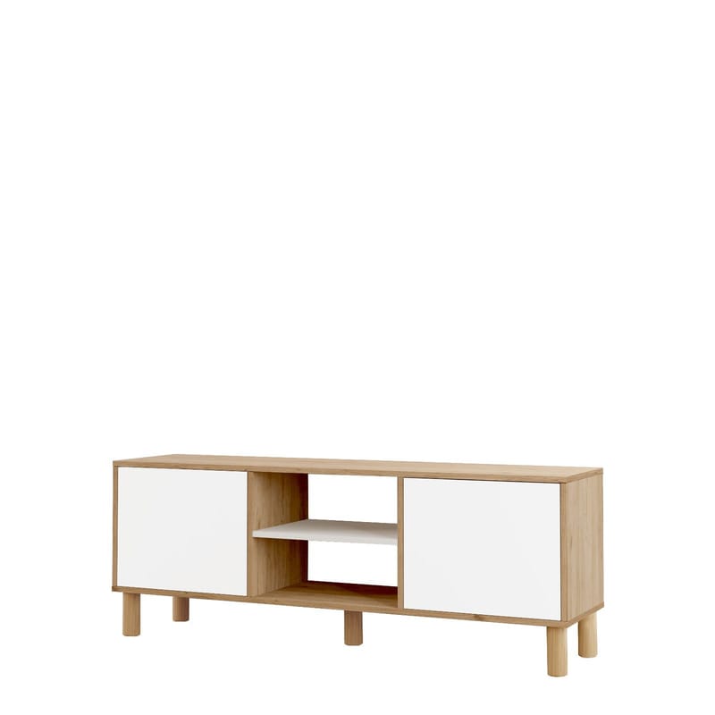 TV-bord Homitis Alston (160 x 59,1 x 40 cm) Eg hvid, undefined