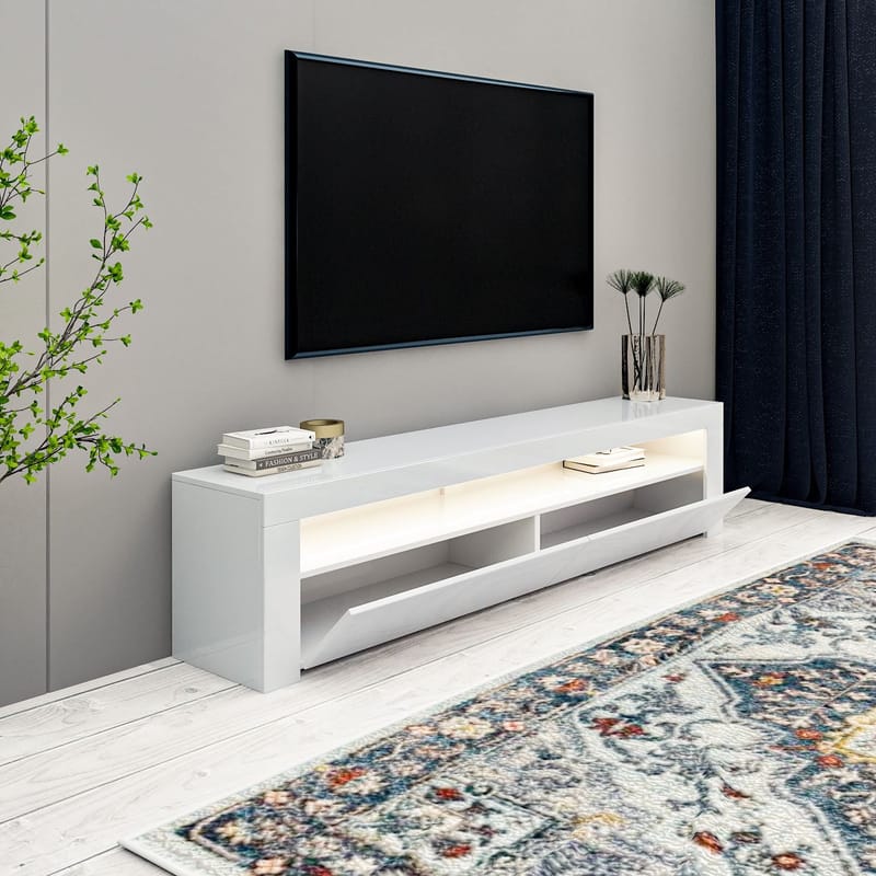 TV-bord Homitis Bati (150 x 46,8 x 36,8 cm) Hvid - Møbler - TV borde & mediemøbler - TV-borde