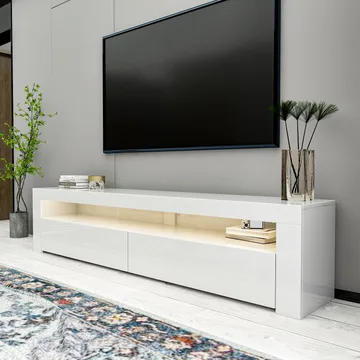TV-bord Homitis Bati (150 x 46,8 x 36,8 cm) Hvid - Møbler - TV borde & mediemøbler - TV-borde