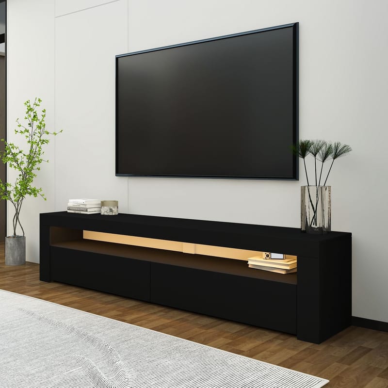 TV-bord Homitis Bati (150 x 46,8 x 36,8 cm) Sort - Møbler - TV borde & mediemøbler - TV-borde