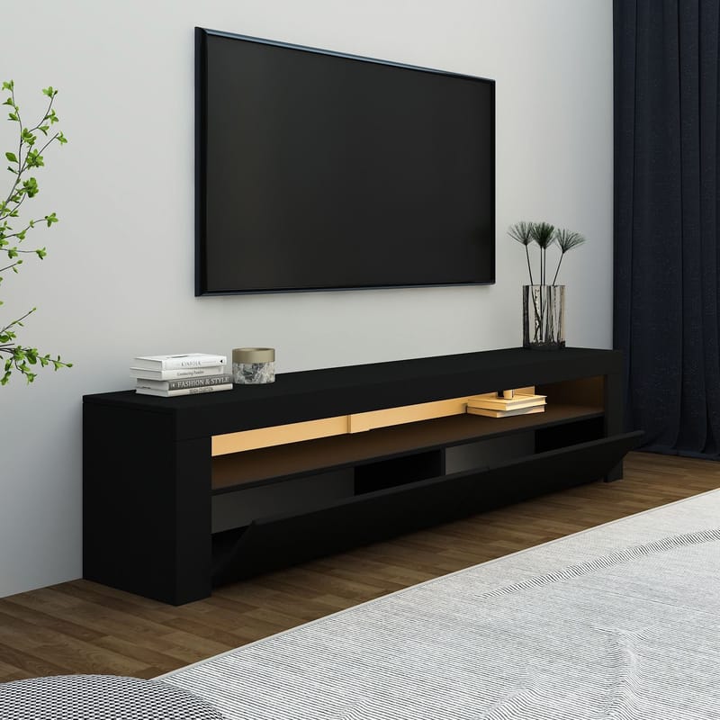 TV-bord Homitis Bati (150 x 46,8 x 36,8 cm) Sort - Møbler - TV borde & mediemøbler - TV-borde