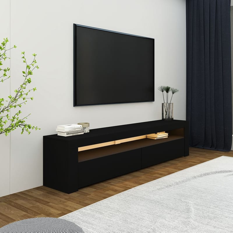 TV-bord Homitis Bati (150 x 46,8 x 36,8 cm) Sort - Møbler - TV borde & mediemøbler - TV-borde