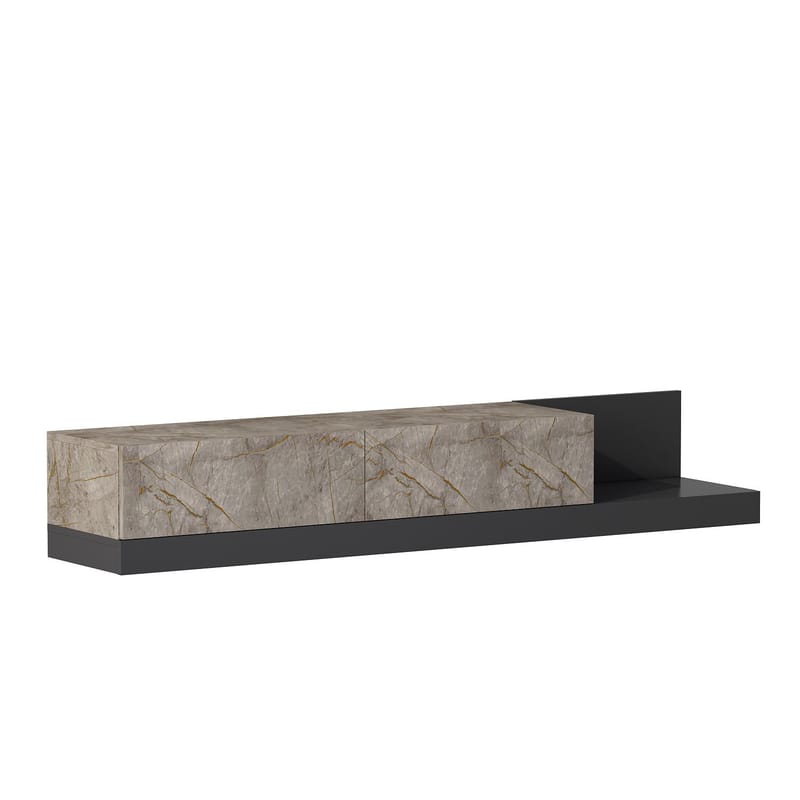 TV-bord Homitis Major (180 x 30 x 37 cm) Gordion marmor antracit - Gordion Marble/Antracit - Møbler - TV borde & mediemøbler - TV-borde