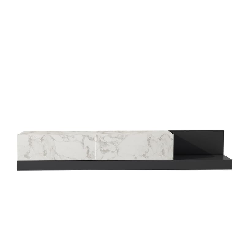 TV-bord Homitis Major (180 x 30 x 37 cm) Marmo marmor antracit - Marmo Marble/Antracit - Møbler - TV borde & mediemøbler - TV-borde