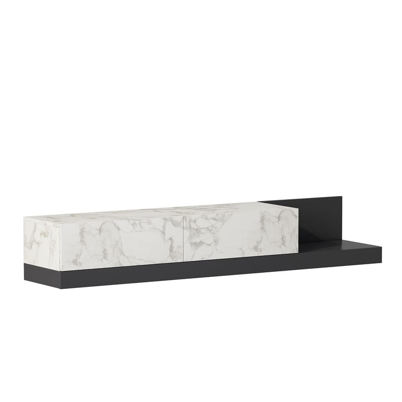 TV-bord Homitis Major (180 x 30 x 37 cm) Marmo marmor antracit - Marmo Marble/Antracit - Møbler - TV borde & mediemøbler - TV-borde