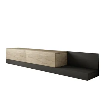 TV-bord Homitis Major (180 x 30 x 37 cm) Travertin antracit - Travertin/Antracit - Møbler - TV borde & mediemøbler - TV-borde