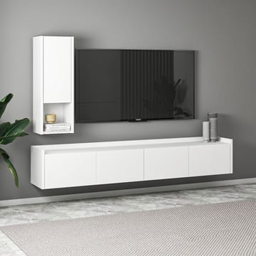 TV-bord Homitis Sema (160 x 35 x 29,6 cm) Hvid - Møbler - TV borde & mediemøbler - TV-borde