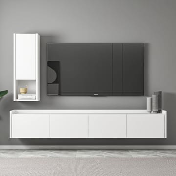 TV-bord Homitis Sema (160 x 35 x 29,6 cm) Hvid - Møbler - TV borde & mediemøbler - TV-borde
