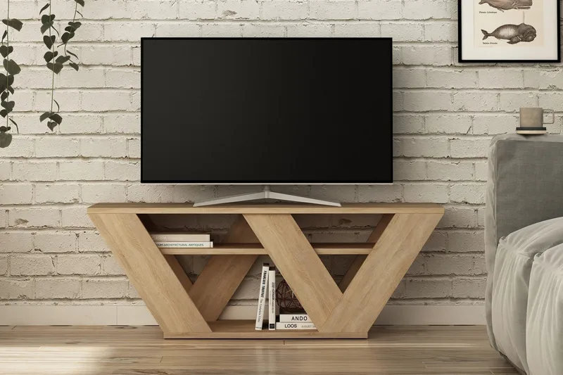 Homitis TV-bænk 110 cm - Eg - Møbler - TV borde & mediemøbler - TV-borde