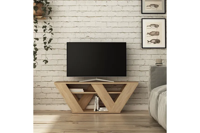 Homitis TV-bænk 110 cm - Eg - Møbler - TV borde & mediemøbler - TV-borde