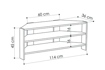 Homitis TV-bænk 114 cm - Hvid - Møbler - TV borde & mediemøbler - TV-borde