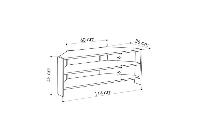 Homitis TV-bænk 114 cm - Træ - TV-borde