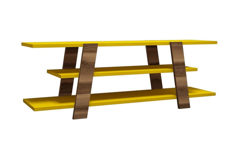 Hovdane TV-Bord 120 cm, Brun/gul