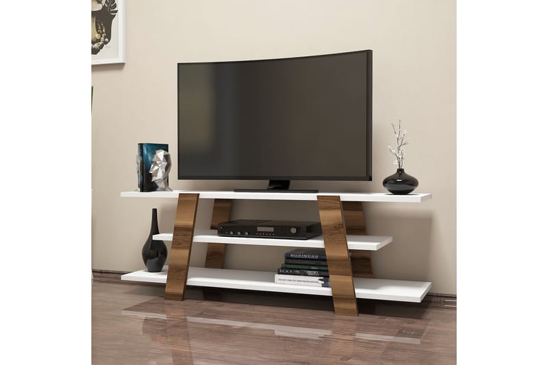 Hovdane TV-Bord 120 cm - Brun/hvid - Møbler - TV borde & mediemøbler - TV-borde