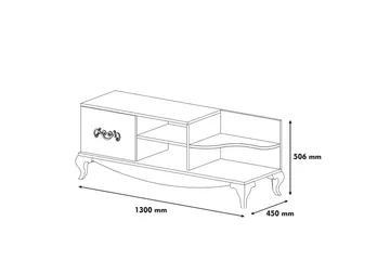 Hovdane TV-Bord 130 cm - Hvid - Møbler - TV borde & mediemøbler - TV-borde
