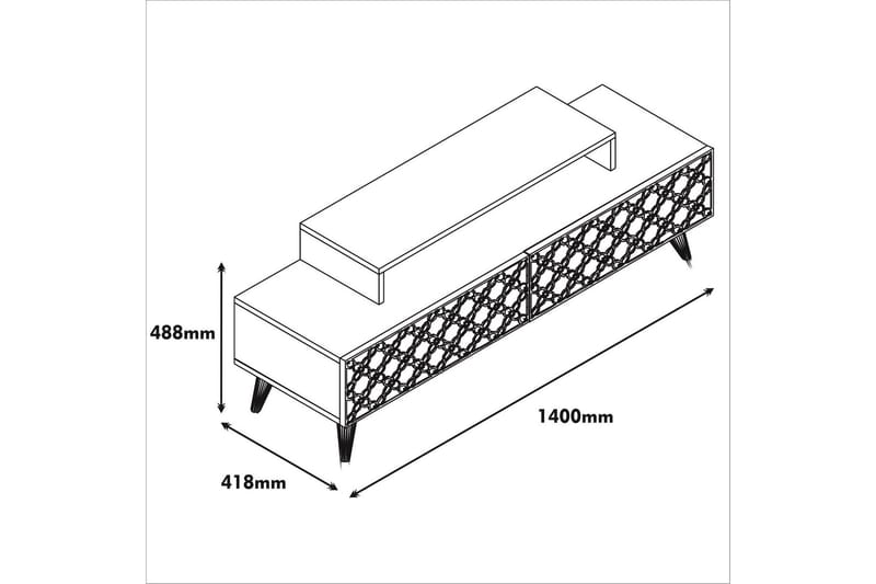 Hovdane TV-Bord 140 cm - Brun - TV-borde