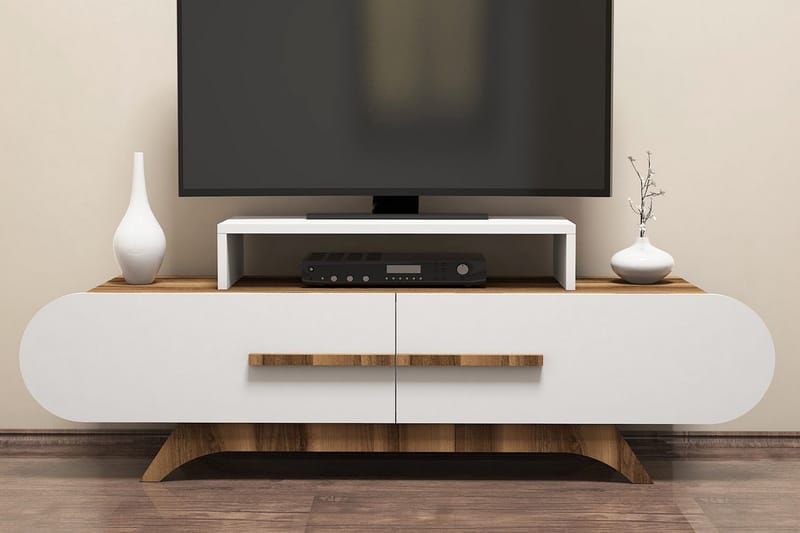 Hovdane TV-Bord 145 cm - Brun/hvid - TV-borde