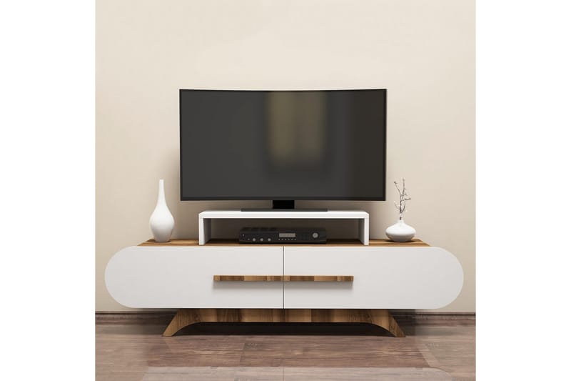 Hovdane TV-Bord 145 cm - Brun/hvid - TV-borde