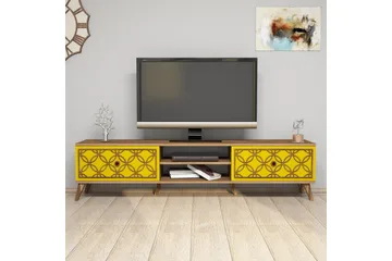 Hovdane TV-Bord 180 cm - Brun/gul - Møbler - TV borde & mediemøbler - TV-borde