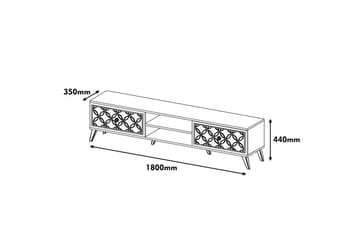 Hovdane TV-Bord 180 cm - Brun/gul - Møbler - TV borde & mediemøbler - TV-borde