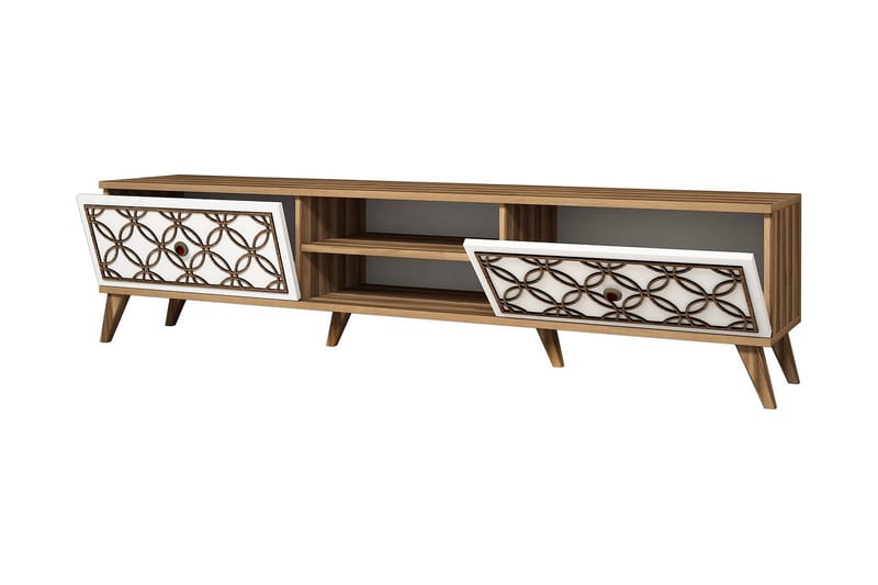 Hovdane TV-Bord 180 cm - Brun/hvid - Møbler - TV borde & mediemøbler - TV-borde