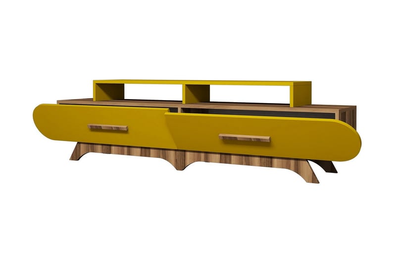 Hovdane TV-Bord 205 cm - Brun/gul - Møbler - TV borde & mediemøbler - TV-borde