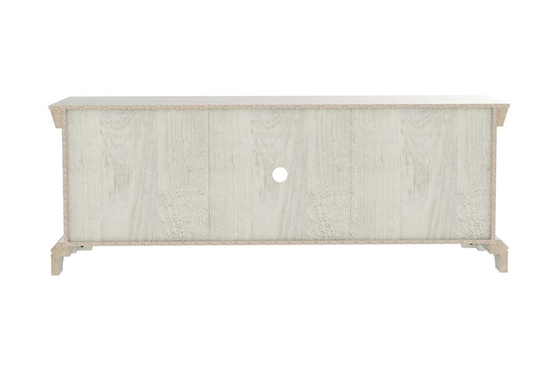 Hurlston Gulvstående Tv-bord 147 cm med Opbevaring i Malet Træ - Hvid - Møbler - TV borde & mediemøbler - TV-borde