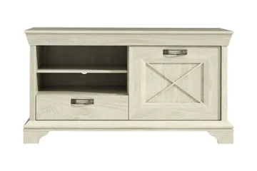 Hurlston TV-bænk 123 cm med Opbevaring i Malet Træ - Beige - Møbler - TV borde & mediemøbler - TV-borde