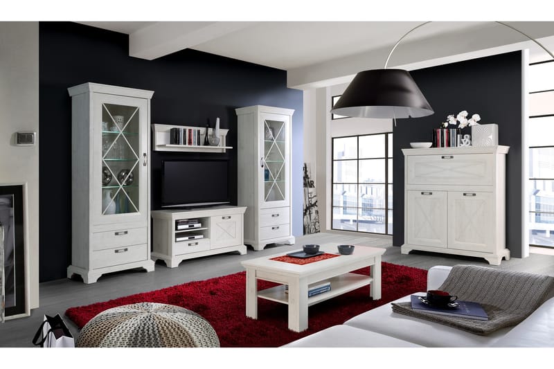 Hurlston TV-Bord 123 cm - Hvid - Møbler - TV borde & mediemøbler - TV-borde