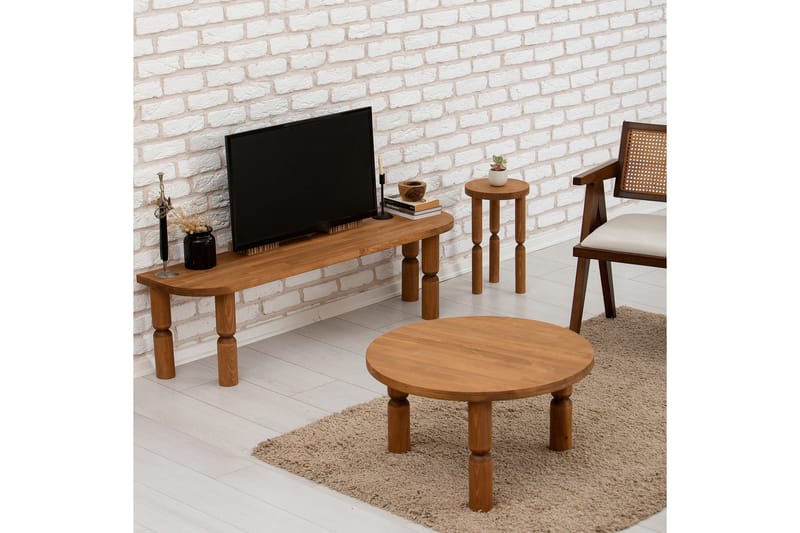 Ida Fritstående TV-bord 140 cm i Mørkt Træ - Brun - Møbler - TV borde & mediemøbler - TV-borde