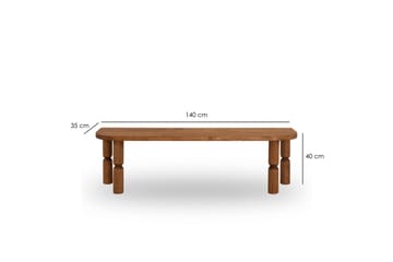 Ida Fritstående TV-bord 140 cm i Mørkt Træ - Brun - Møbler - TV borde & mediemøbler - TV-borde