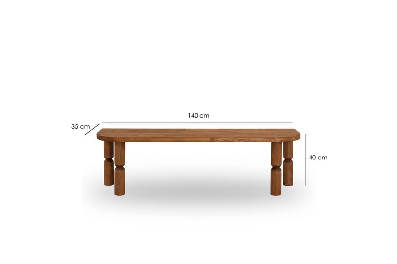 Ida Fritstående TV-bord 140 cm i Mørkt Træ - Brun - Møbler - TV borde & mediemøbler - TV-borde