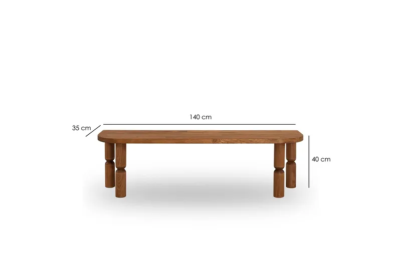 Ida TV-Bord 140 cm - Brun - Møbler - TV borde & mediemøbler - TV-borde
