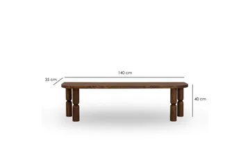 Ida TV-Bord 140 cm - Valnød finér - Møbler - TV borde & mediemøbler - TV-borde